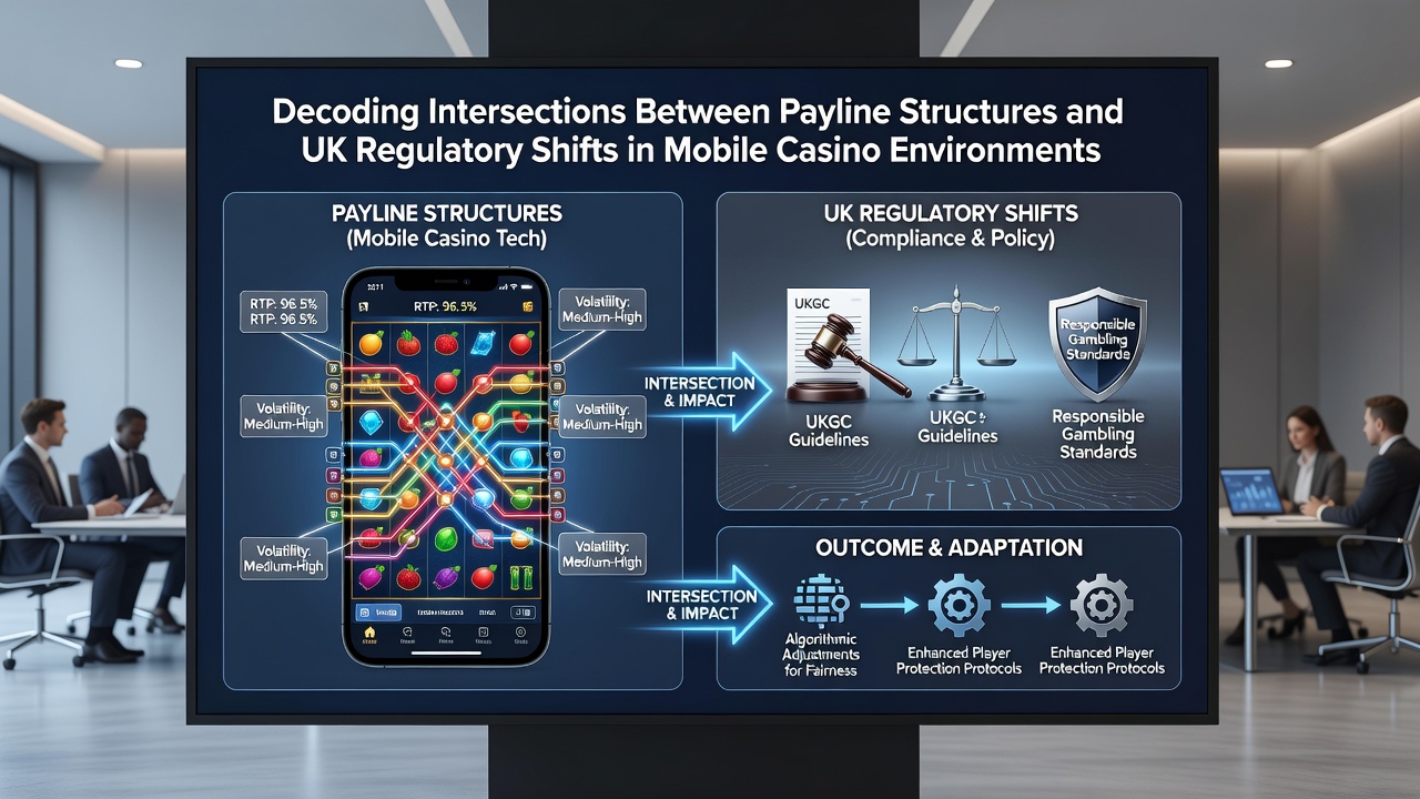 Regulatory compliance dashboard overlaid on mobile slot payline analysis